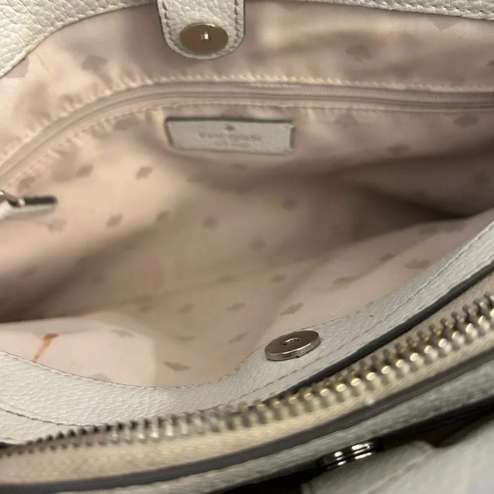 kate spade New York White Leather Top-Handle Satchel